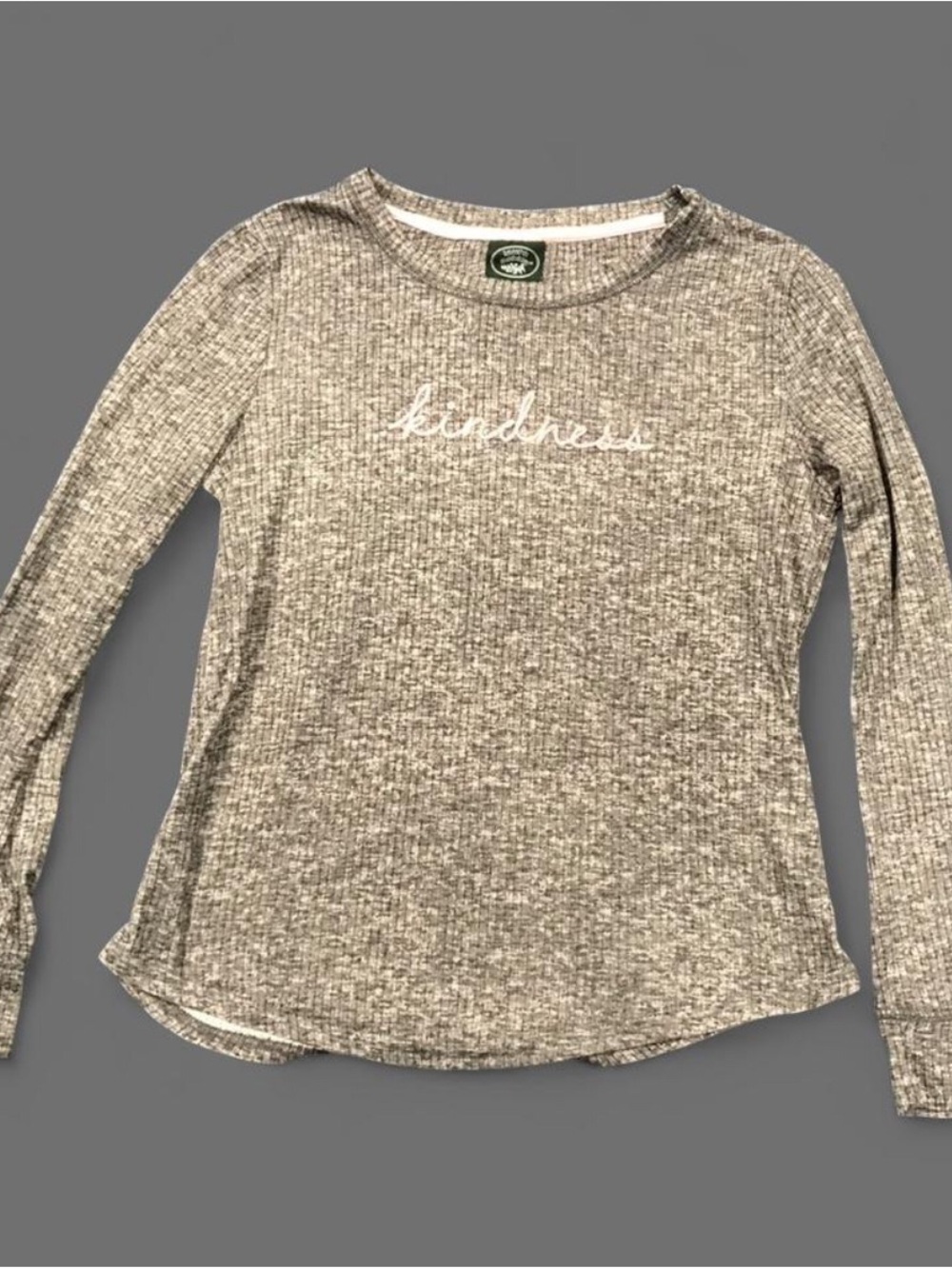 Laura Ashley Gray 'Kindness' Long-Sleeve Knit Top